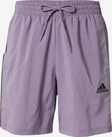 ADIDAS SPORTSWEAR Workout Pants 'Essentials Chelsea' in Purple: front