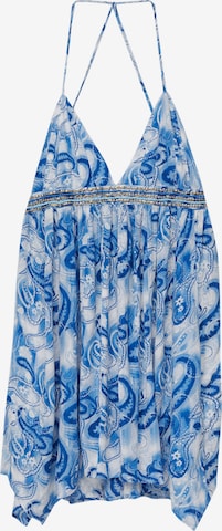 Rochie de vară de la Pull&Bear pe albastru: față