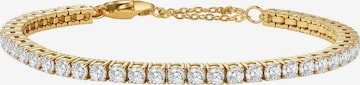 Hey Happiness - Pulsera 'Crystal Tennis' en oro: frente
