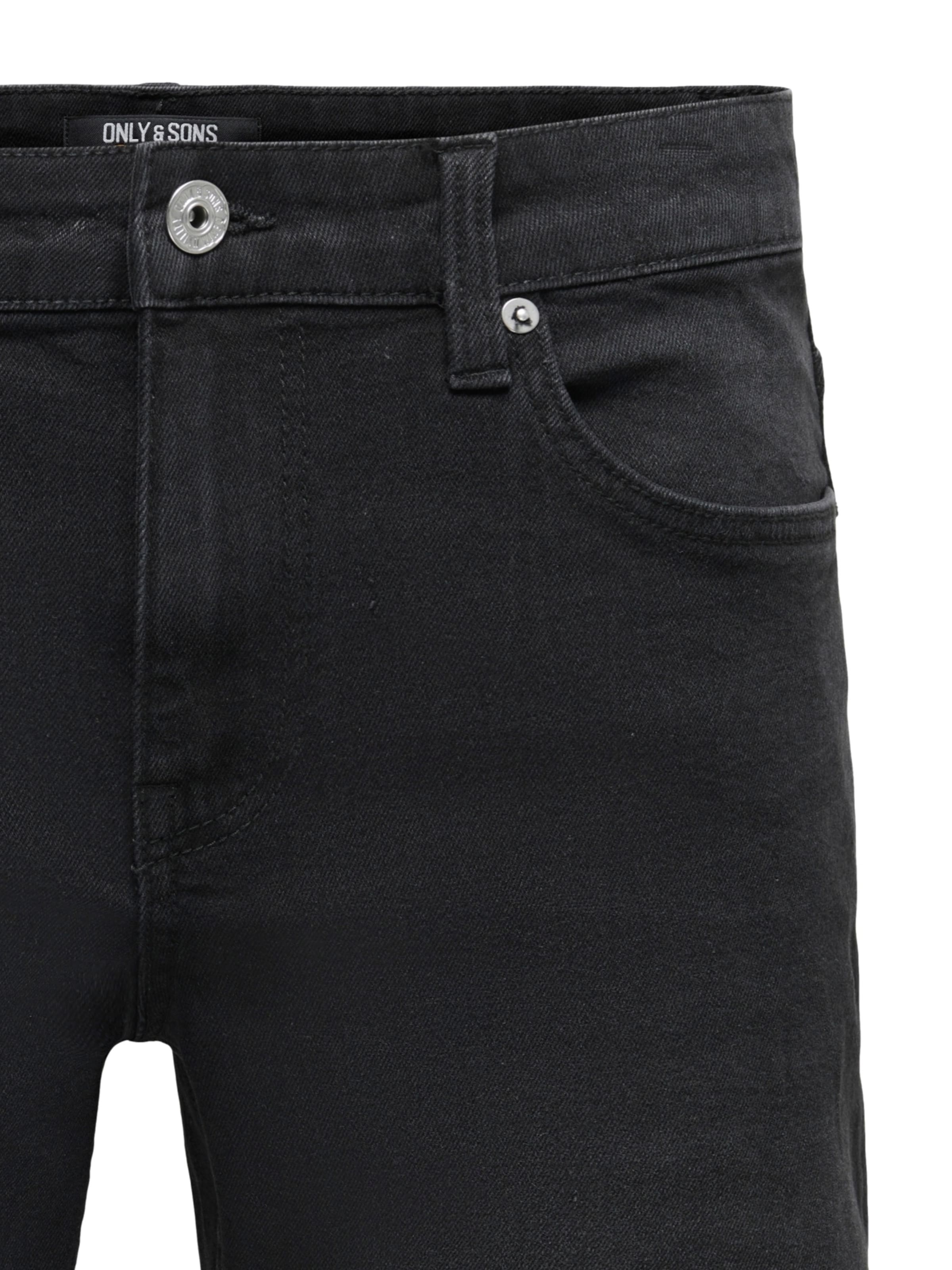 melns Only & Sons Standarta Džinsi 'Weft'