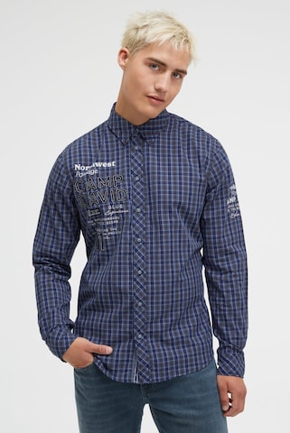CAMP DAVID Regular Fit Hemd in Blau: Vorderseite