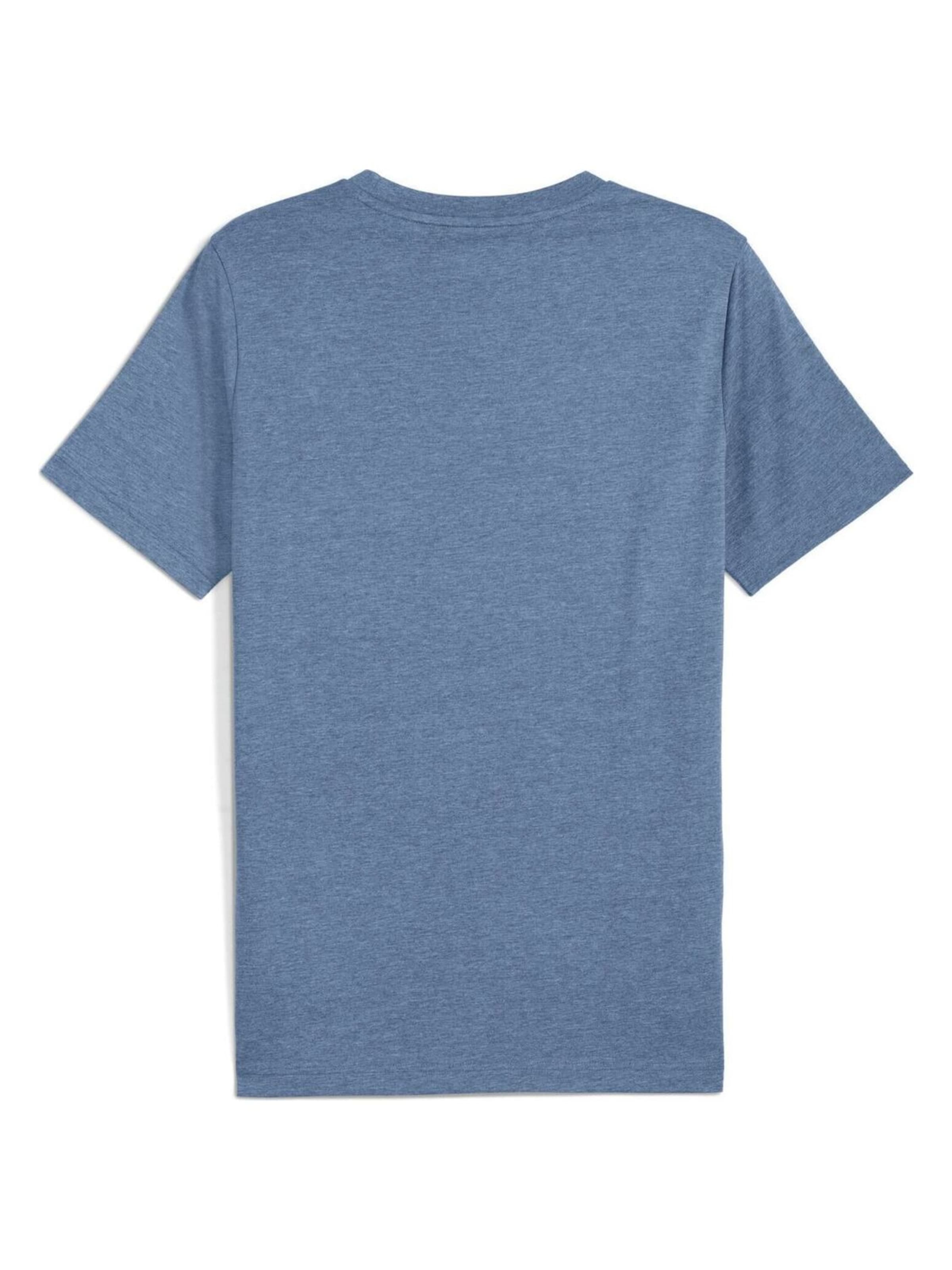PUMA Shirt 'Puma Ess No. 1 Logo Heather Tee S' in Blauw