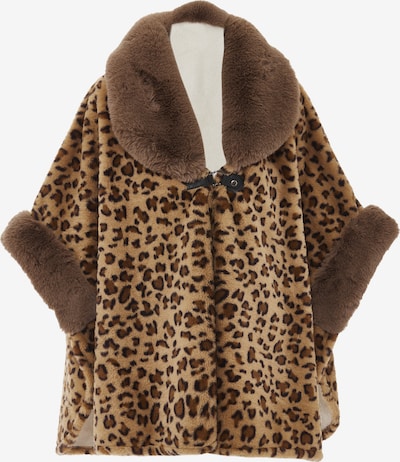 Apsiaustas iš FRAULLY, spalva – ruda / šviesiai ruda / juoda, Prekių apžvalga