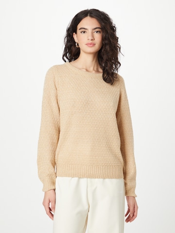 ICHI - Jersey 'Dansa' en beige: frente