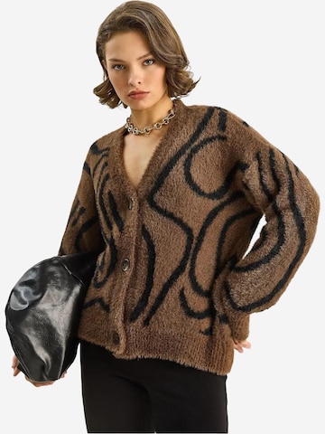 Bianco Lucci Strickjacke in Braun