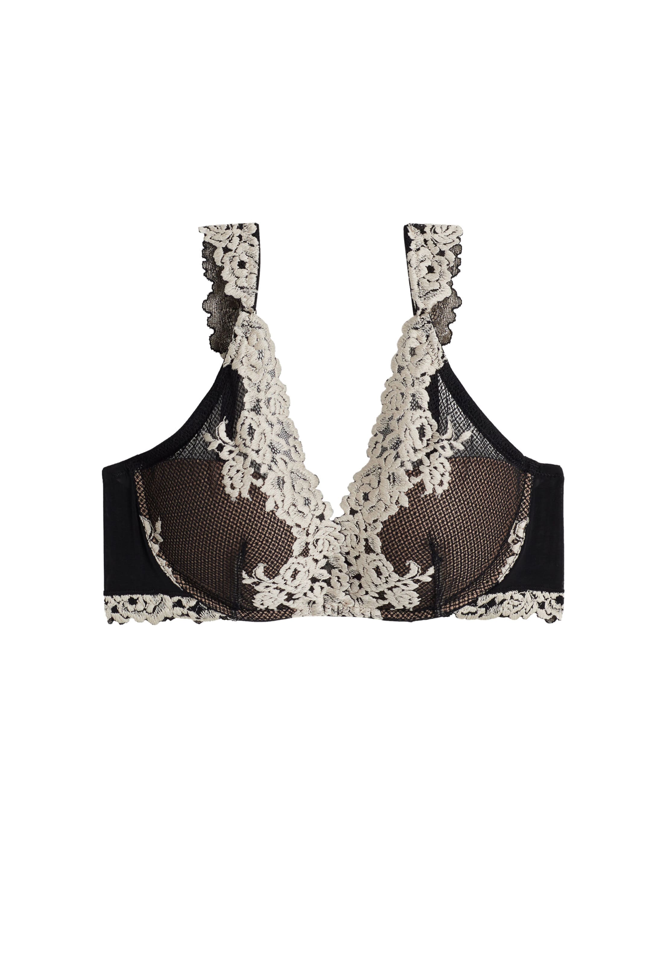 INTIMISSIMI Triangel BH 'Pretty Flowers' in Schwarz: Vorderseite