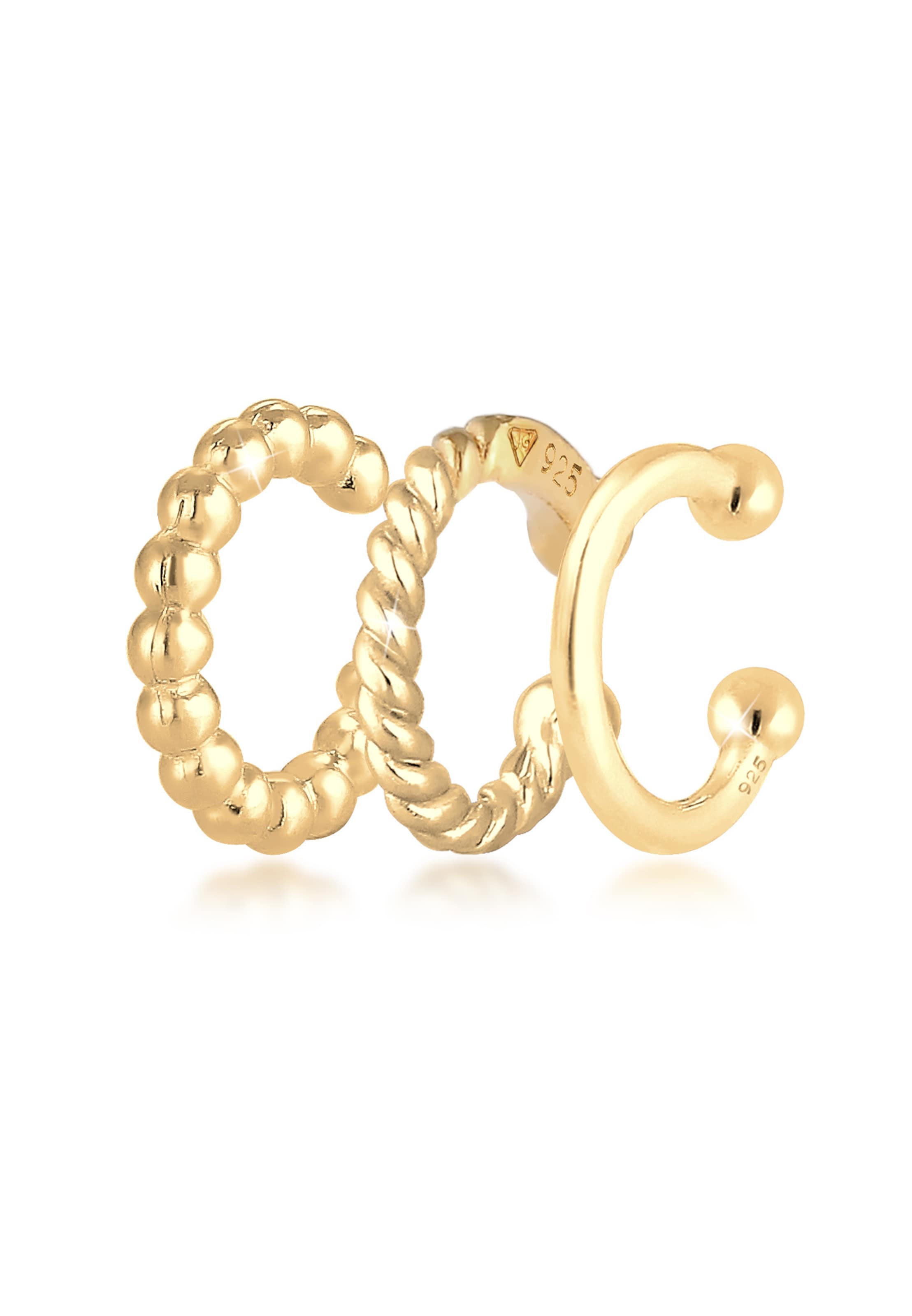 ELLI Náušnice 'Geo' – zlatá: přední strana