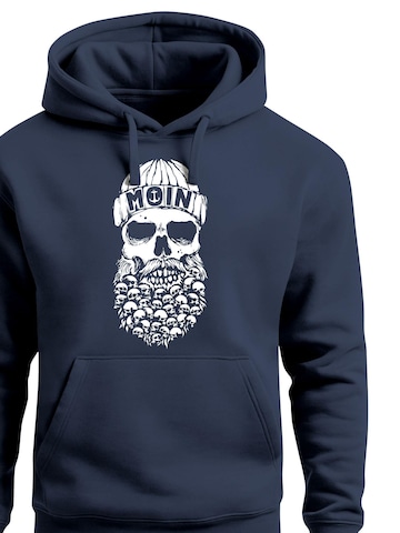 Neverless Sweatshirt 'Moin Skull'‌‌‌‌‌‌‌ in Blau
