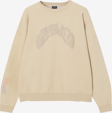 Pull&Bear Sweatshirt in Beige: front