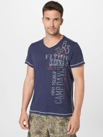 CAMP DAVID Shirt in Blue: front