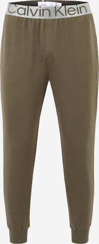 Calvin Klein Underwear Tapered Broek in Groen: voorkant