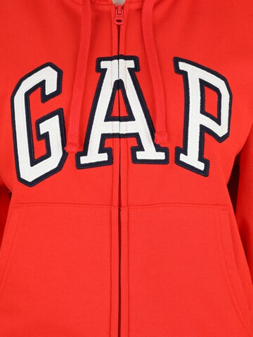 Gap Petite Sweatjacke 'HERITAGE' in Rot