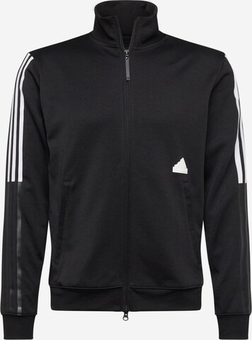 ADIDAS SPORTSWEAR Training Jacket '3-Stripes Fitted' in Black: front