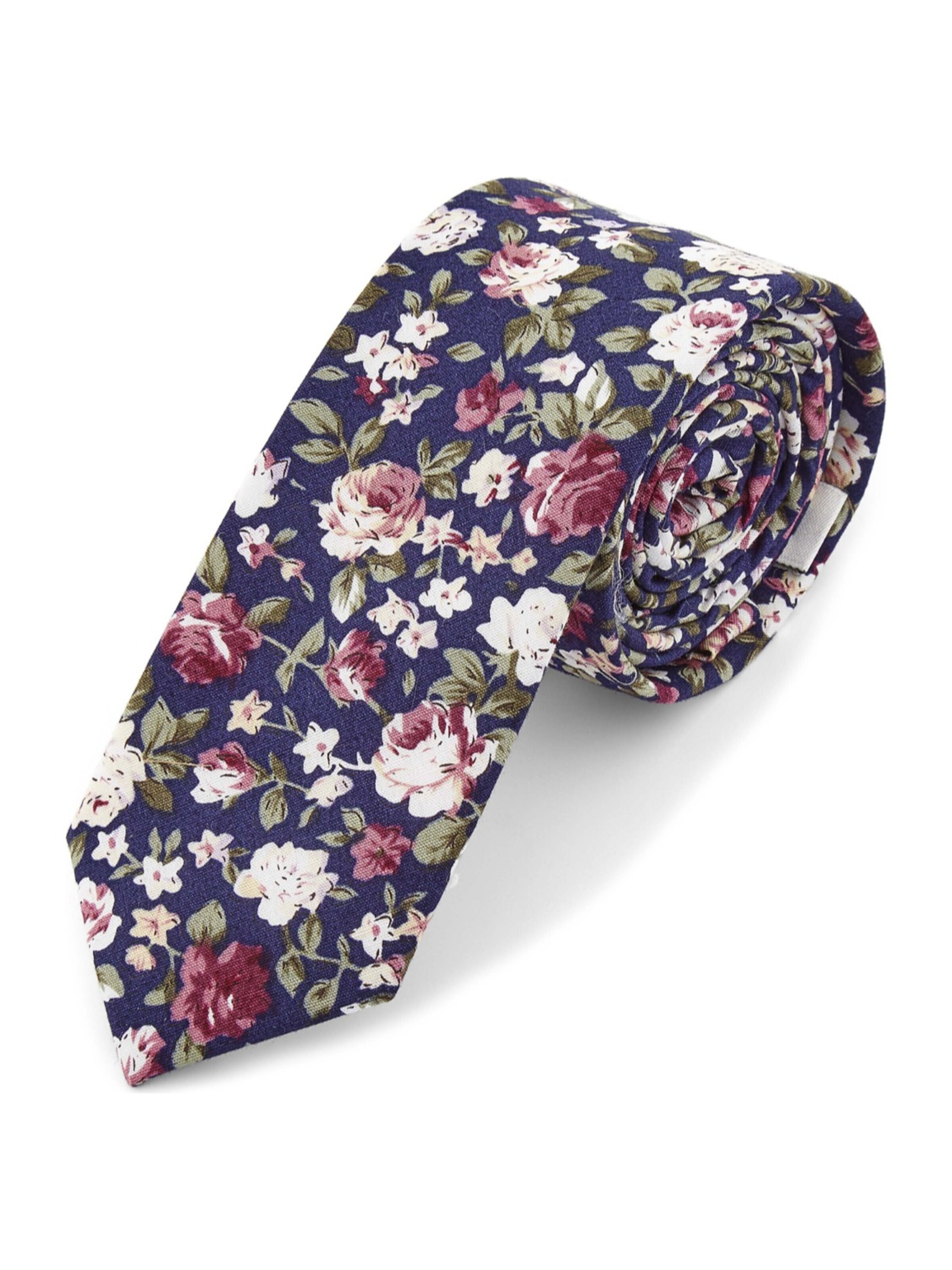 Bohemian Revolt Tie 'Floral' in Blue: front
