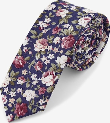 Bohemian Revolt Krawatte 'Floral' in Blau: Vorderseite