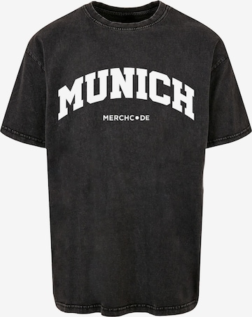 Merchcode Shirt 'Munich' in Grijs: voorkant