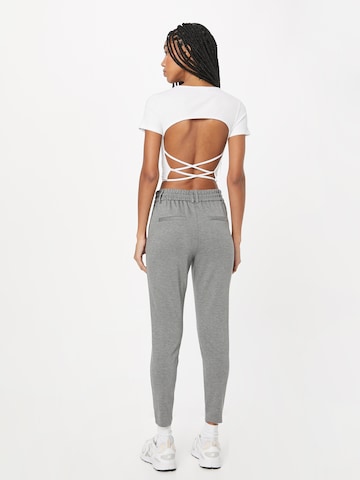 ONLY Slim fit Pleat-Front Pants 'Poptrash' in Grey