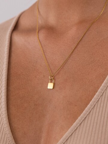 PURELEI Ketting 'Padlock' in Goud