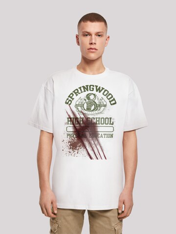 T-Shirt 'Nightmare On Elm Street Springwood Slasher' F4NT4STIC en blanc : devant