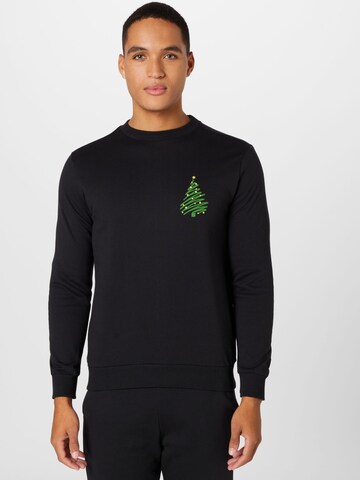 Sweat-shirt 'Xmas Tree' WESTMARK LONDON en noir : devant