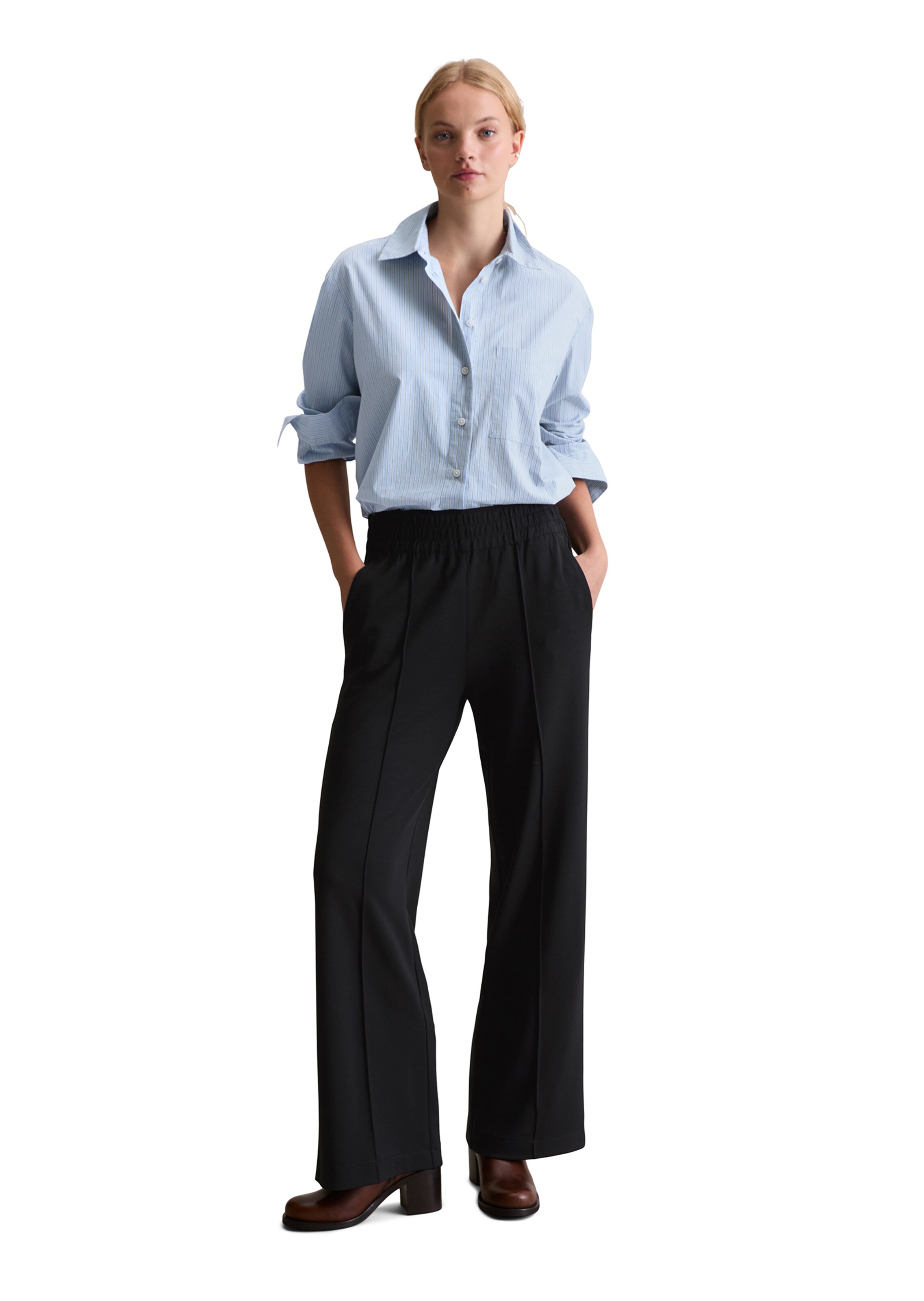 Marc O'Polo DENIM Loosefit Pantalon in Zwart