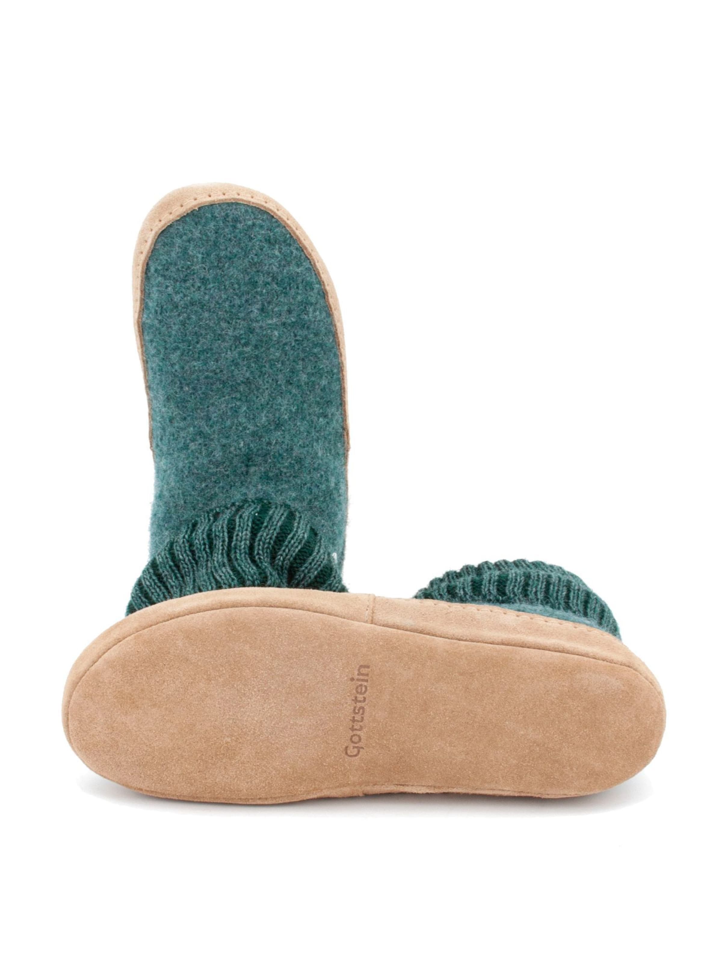 Gottstein Slippers 'Hüttenschuhe Dakota' in Green