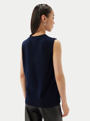 GOBI Cashmere Knitted vest 'Women's Essential Cashmere Crewneck Vest' in Blue