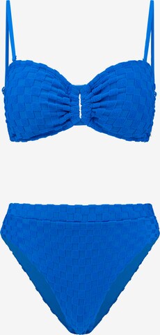 Shiwi Bandeau Bikini 'ZOE' in Blauw: voorkant