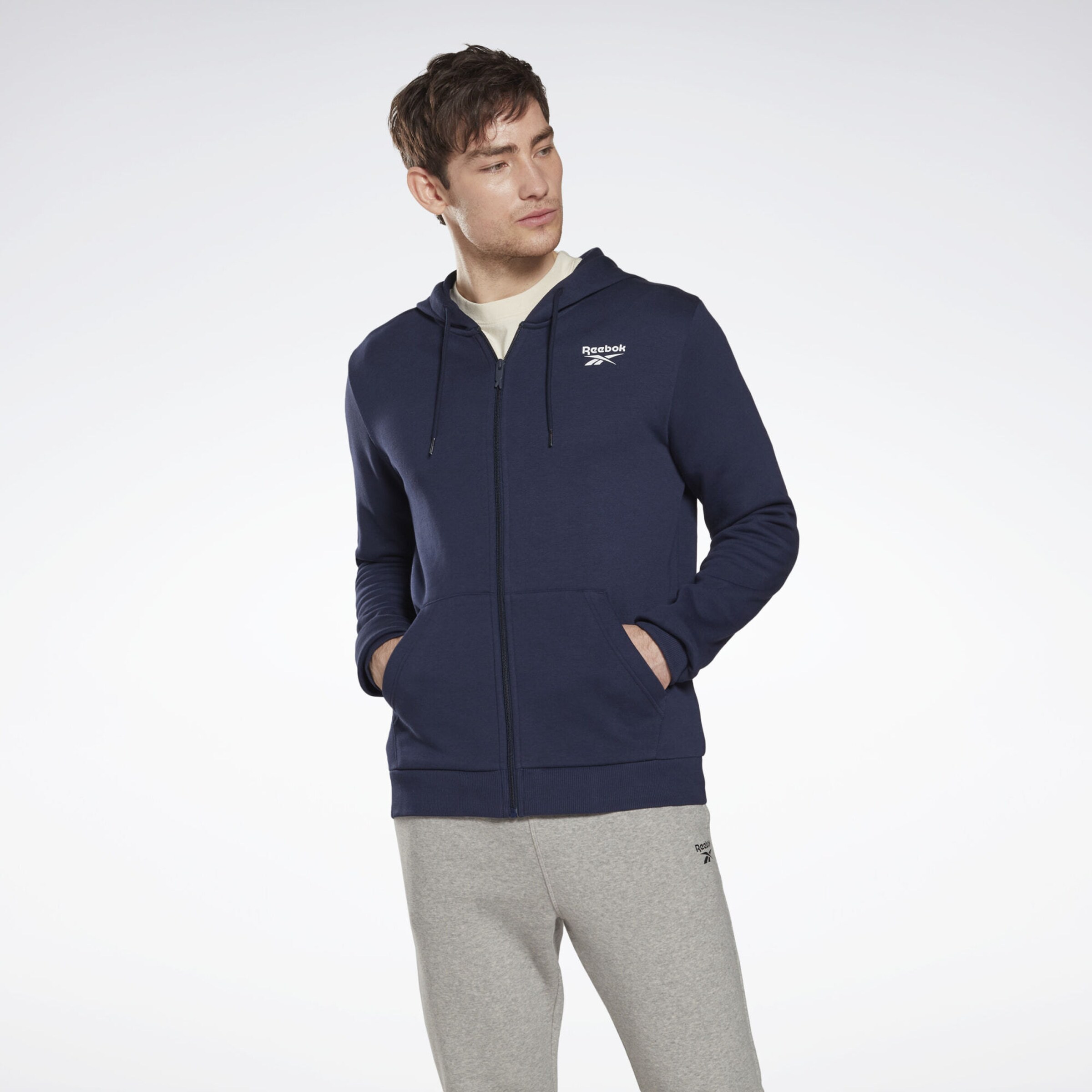 Männer Sportbekleidung Reebok Sport Sportsweatjacke in Dunkelblau - QG92893 Männer Sportbekleidung Reebok Sport Sportsweatjacke in Dunkelblau - QG92893