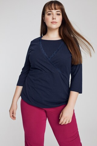 Ulla Popken Shirt (GOTS) in Blau