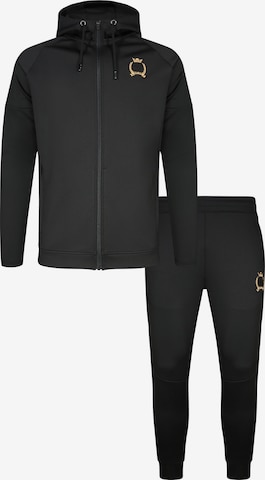 SikSilk Strój do biegania w kolorze czarny: przód