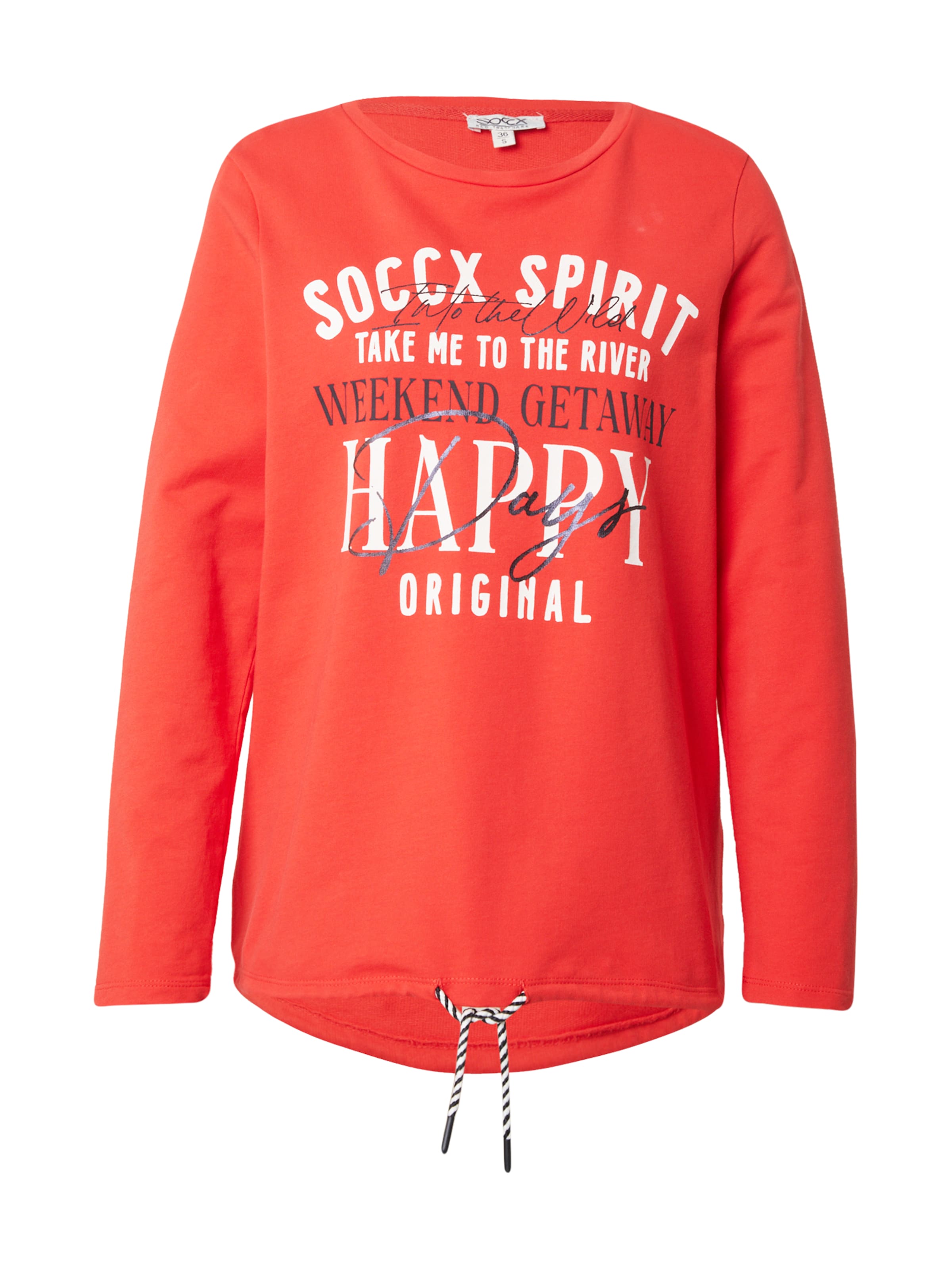 Sweat-shirt Soccx en rouge : devant