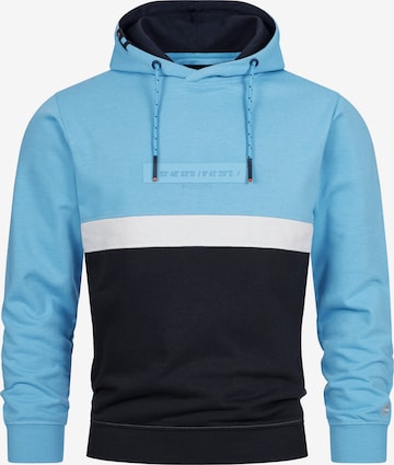 INDICODE JEANS Sweatshirt ' Magnus ' in Blauw: voorkant