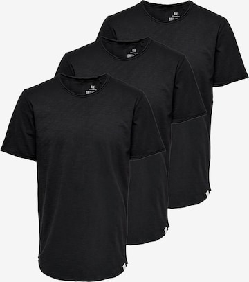 Only & Sons Shirt 'BENNE' in Black: front
