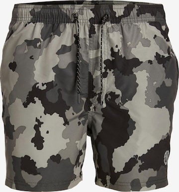 JACK & JONES Swim Trunks 'FIJI' in Grey: front