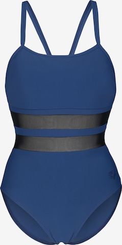 ARENA Bustier Uimapuku 'MESH EQUALS' värissä sininen: etupuoli