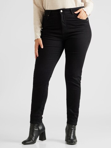 ABOUT YOU Curvy - Skinny Calças de ganga 'Helena' em preto: frente