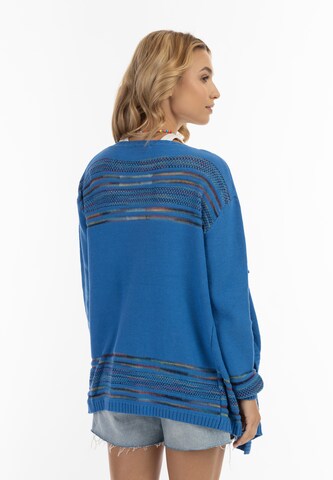 IZIA Gebreid vest in Blauw