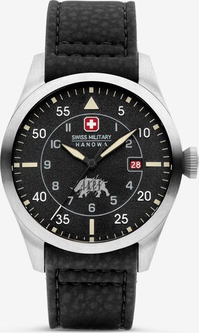 SWISS MILITARY HANOWA Analog Watch 'Lead Ranger' in Black: front