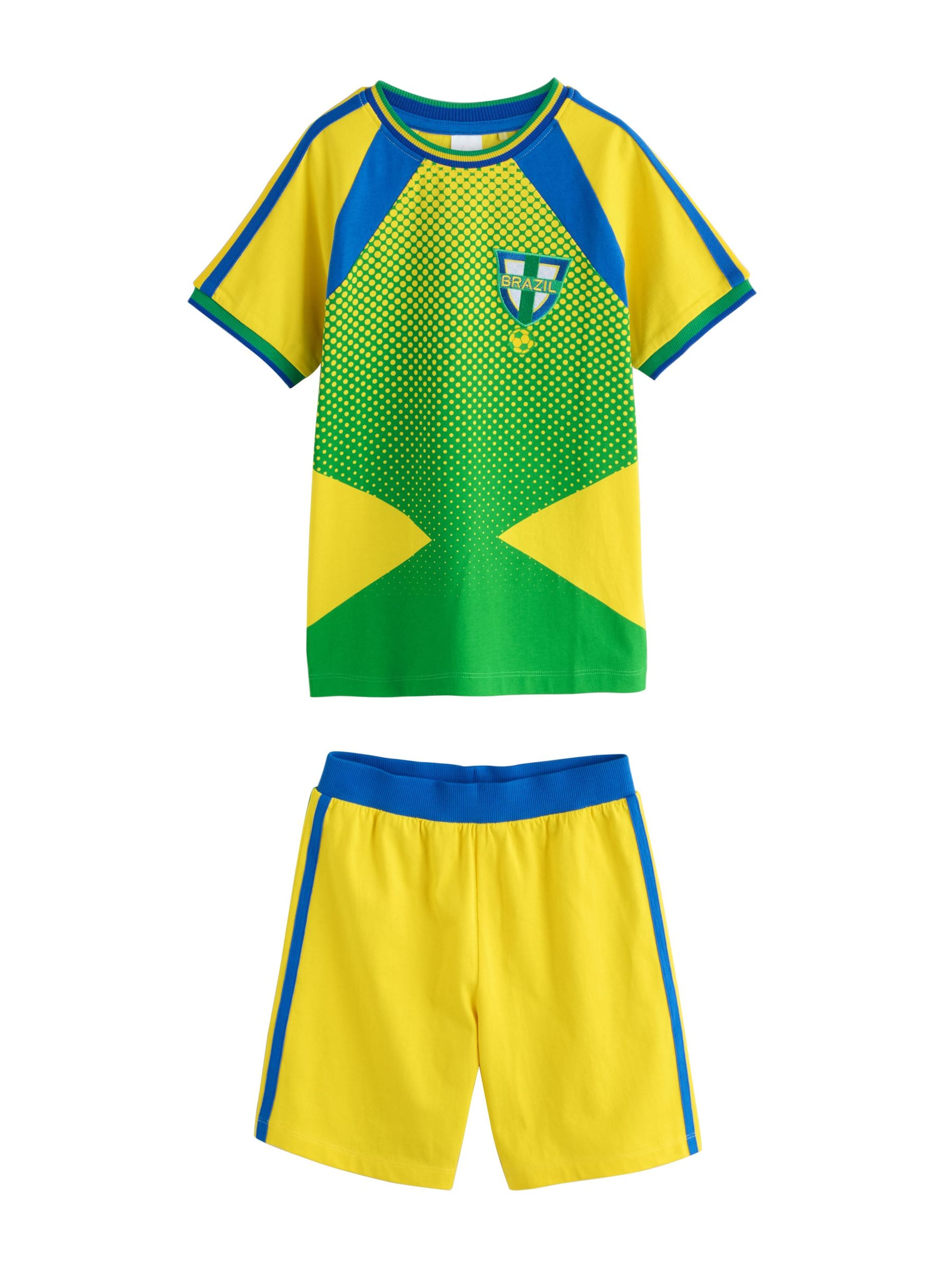Pyjama 'Football' Next en jaune : devant
