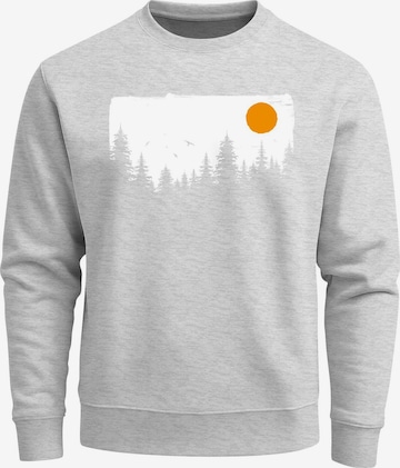 Neverless Sweatshirt 'Forest' in Grey: front