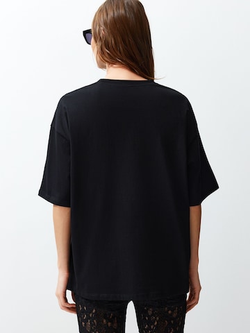 Trendyol - Camiseta talla grande en negro