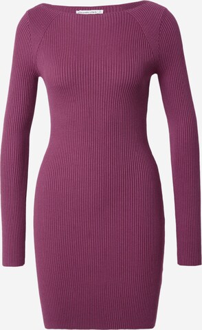 Abercrombie & Fitch Knitted dress in Purple: front