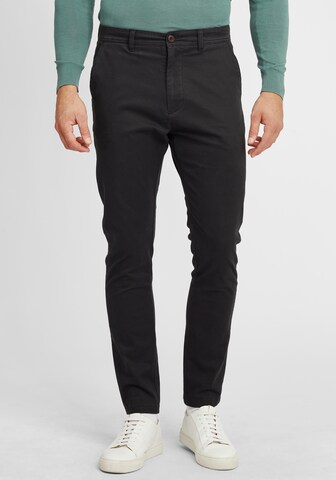 !Solid Slim fit Chino Pants 'Artus' in Black: front