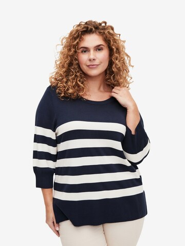 Zizzi Pullover 'Mcarrie' in Blau: predná strana