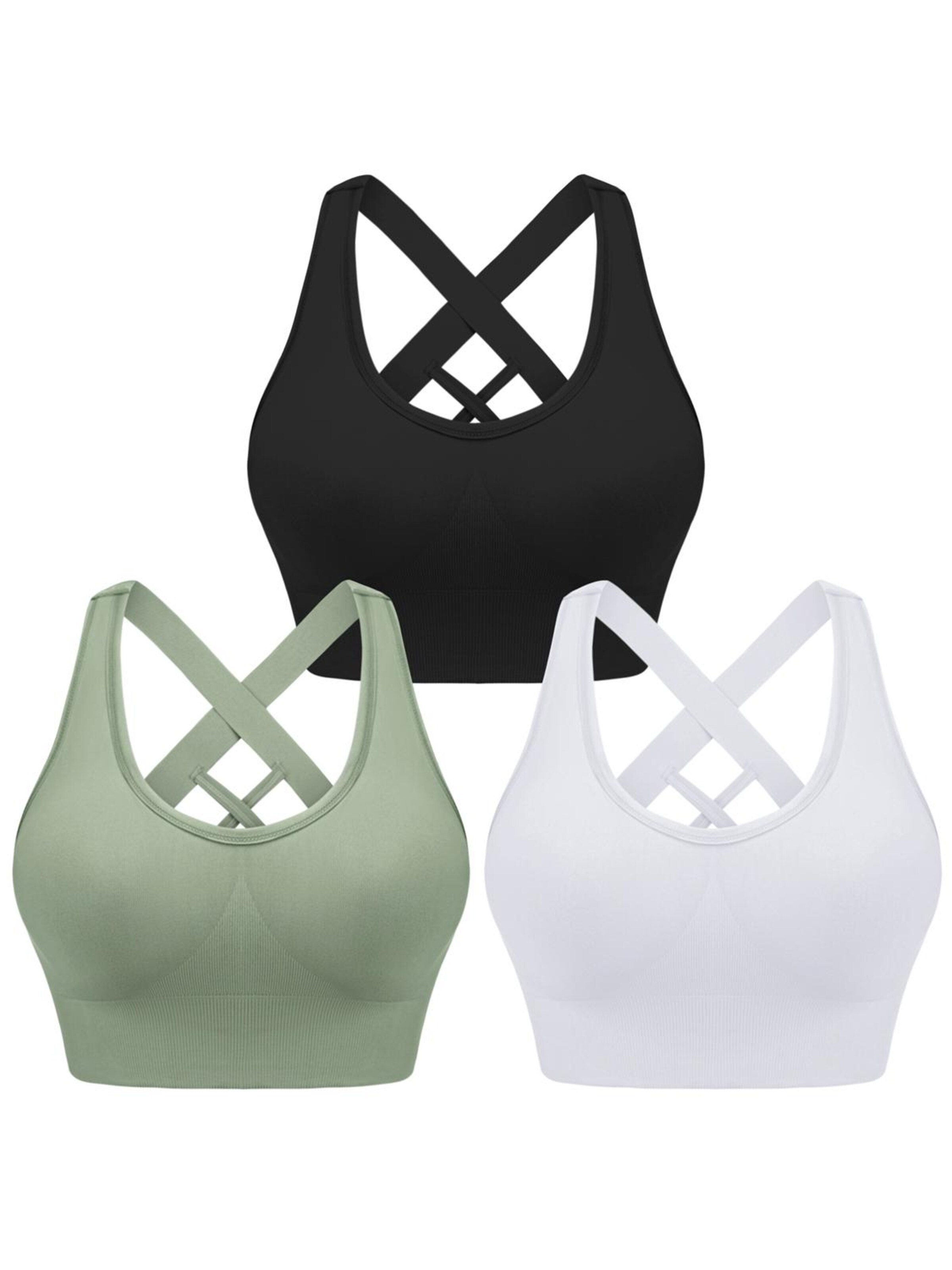 AOTTORI Sports Bra in L in Green / Black / White, Item view