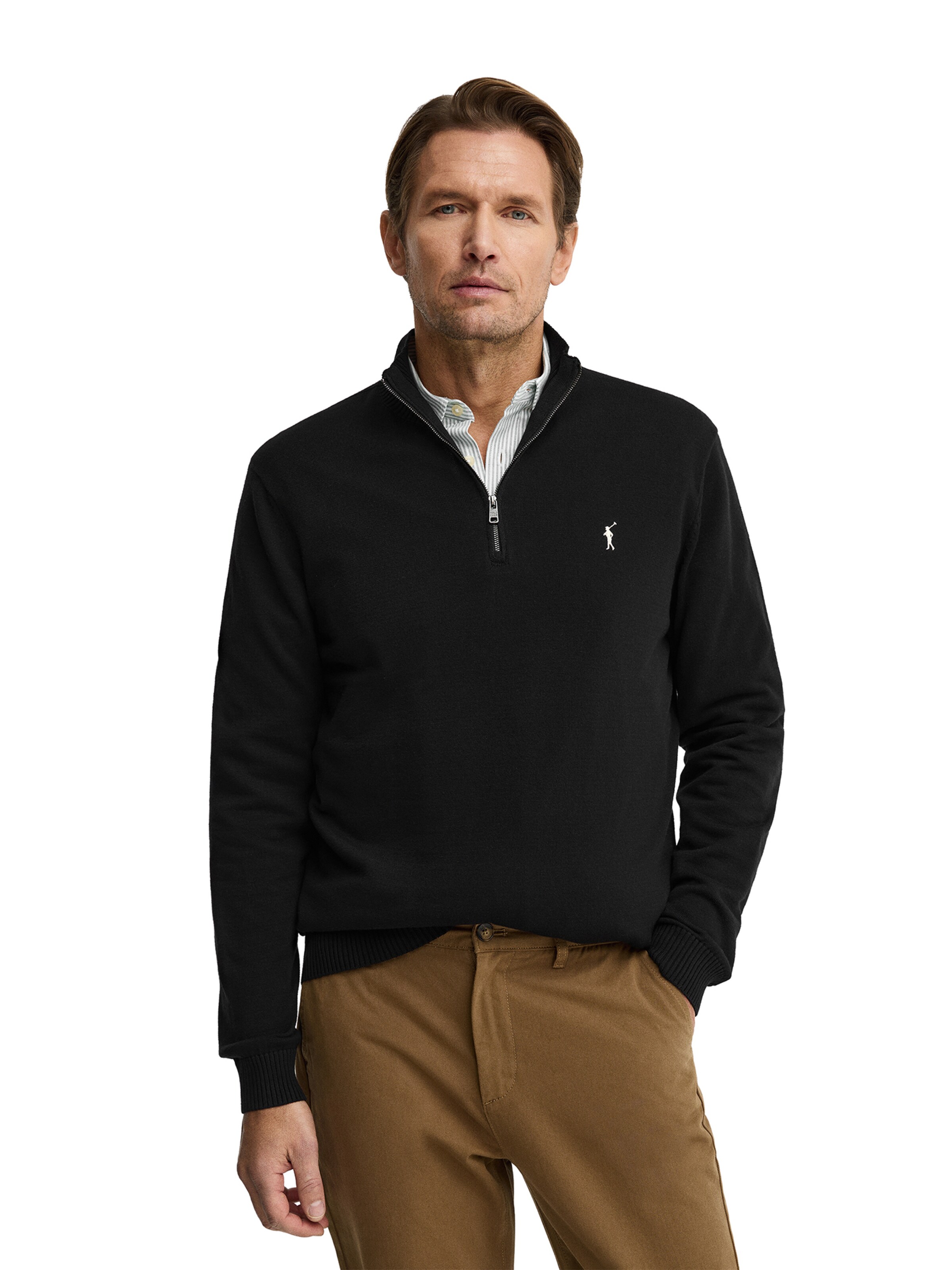 Polo Club Pullover 'Rigby Go' in Schwarz: Vorderseite
