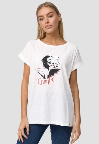 Recovered Shirt 'Cruella Devil Art' in Wit: voorkant