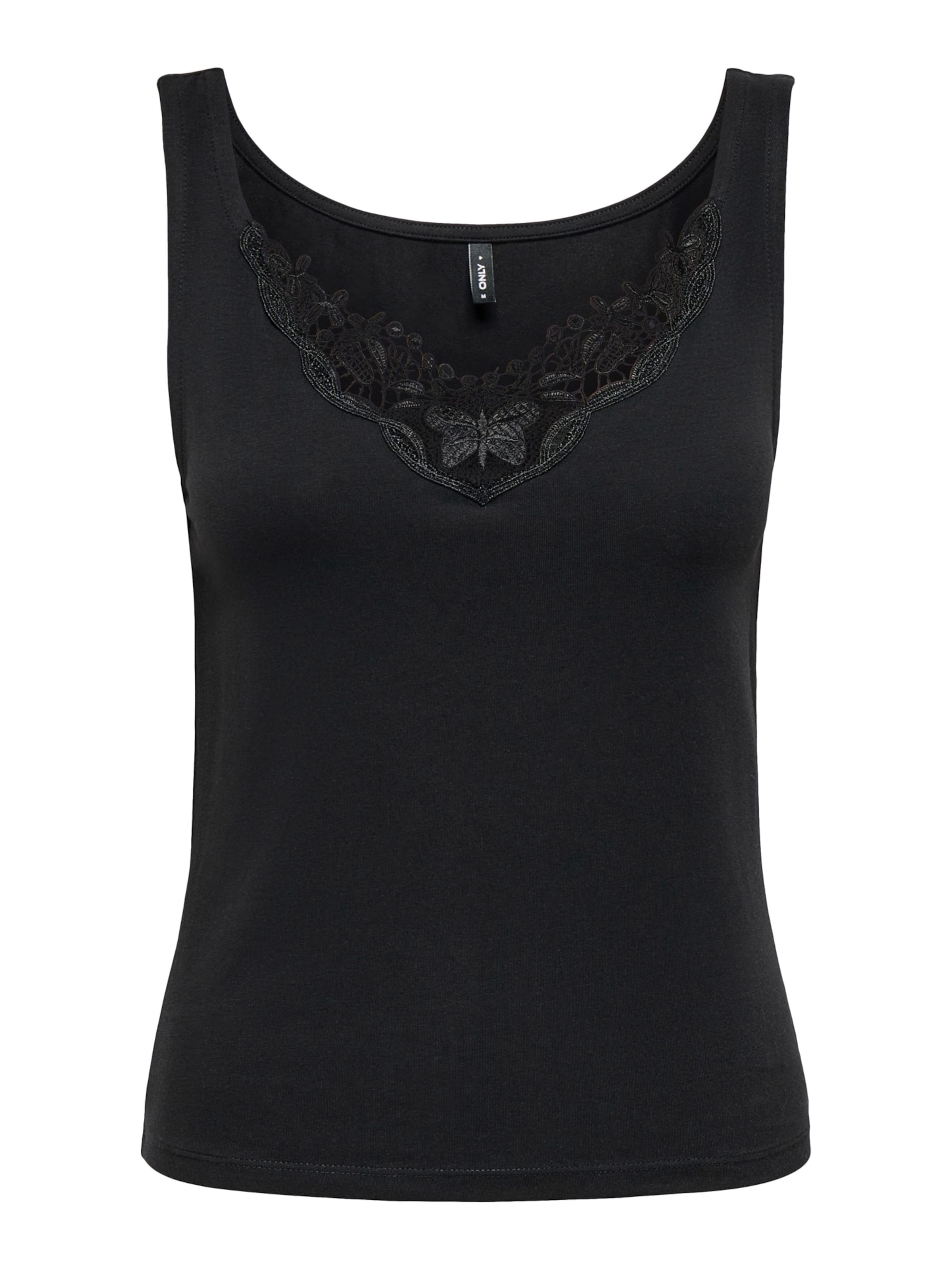 ONLY Top in Schwarz: Vorderseite
