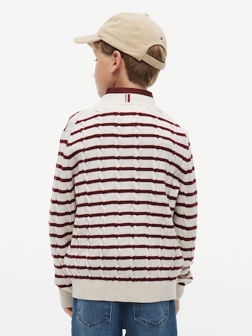 TOMMY HILFIGER Svetr 'Essential' – bílá